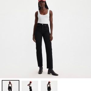 Levi’s wedgie  straight button fly jeans.